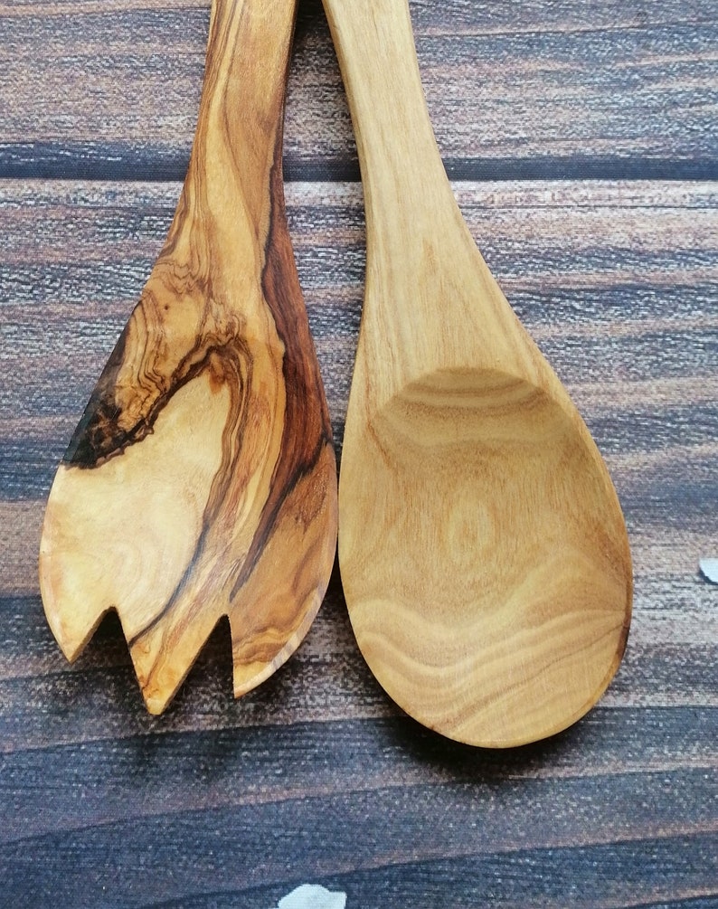 Christmas gift wooden fork wooden salad utensil wood spoon Serving Set kitchen tools,gift for him,gift for her
