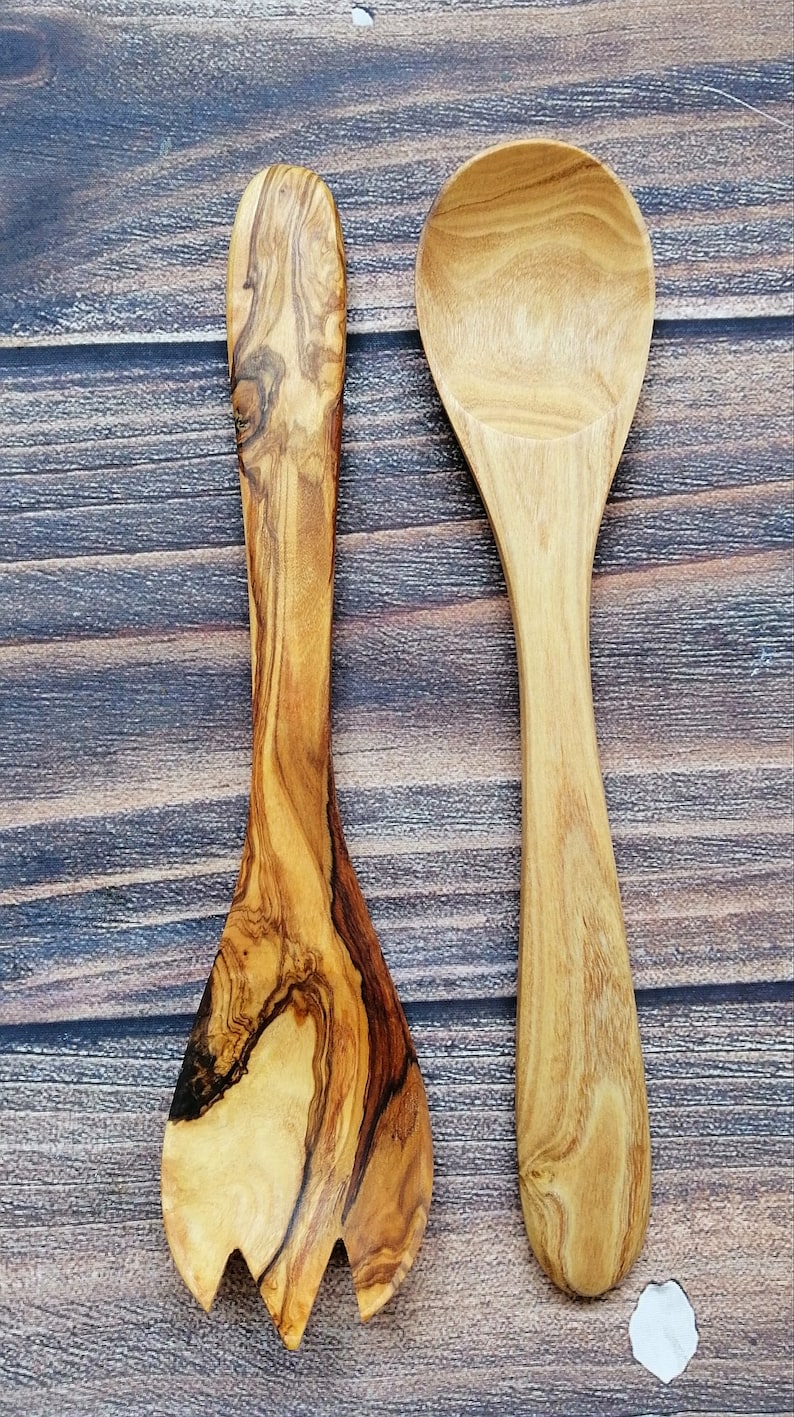 Christmas gift wooden fork wooden salad utensil wood spoon Serving Set kitchen tools,gift for him,gift for her