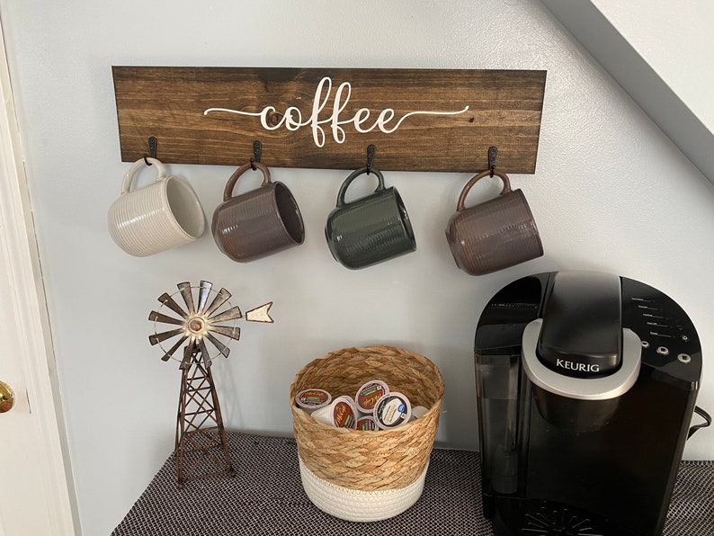 Coffee Mug Holder/wall Rackgreat for Coffee Bars Etsy