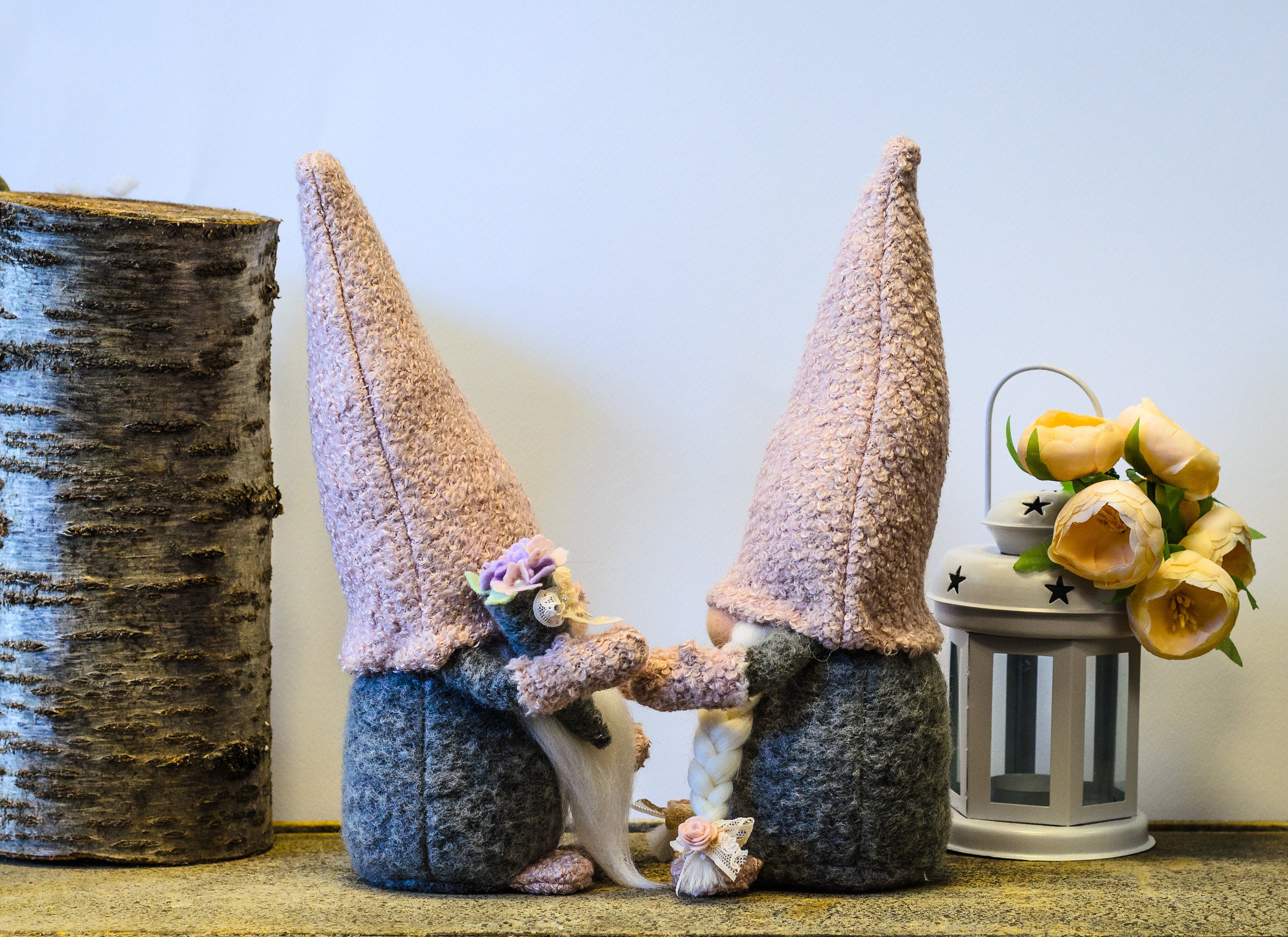 Wedding gnome couple gnomes pink spring summer gnomes  etsy Wedding gnome couple gnomes pink spring summer gnomes  etsy