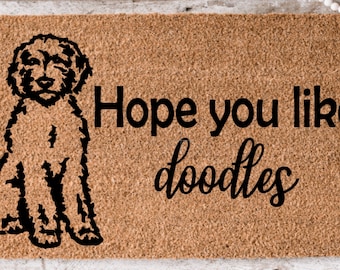 Doodle doormat, Goldendoodle doormat, Home doodle doormat, dog mom doormat, dog lover doormat, housewarming gift, goldendoodle, labradoodle
