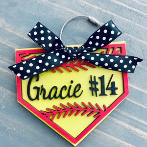 Softball bag tag, Baseball bag tag, Bogg bag accessory, Bog bag charm, Baseball mom, Softball mom, Personalized baseball charm