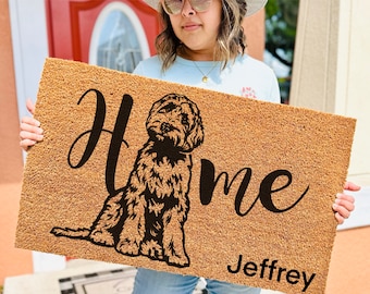 Doodle doormat, Goldendoodle doormat, Home doodle doormat, dog mom doormat, dog lover doormat, housewarming gift, goldendoodle, labradoodle