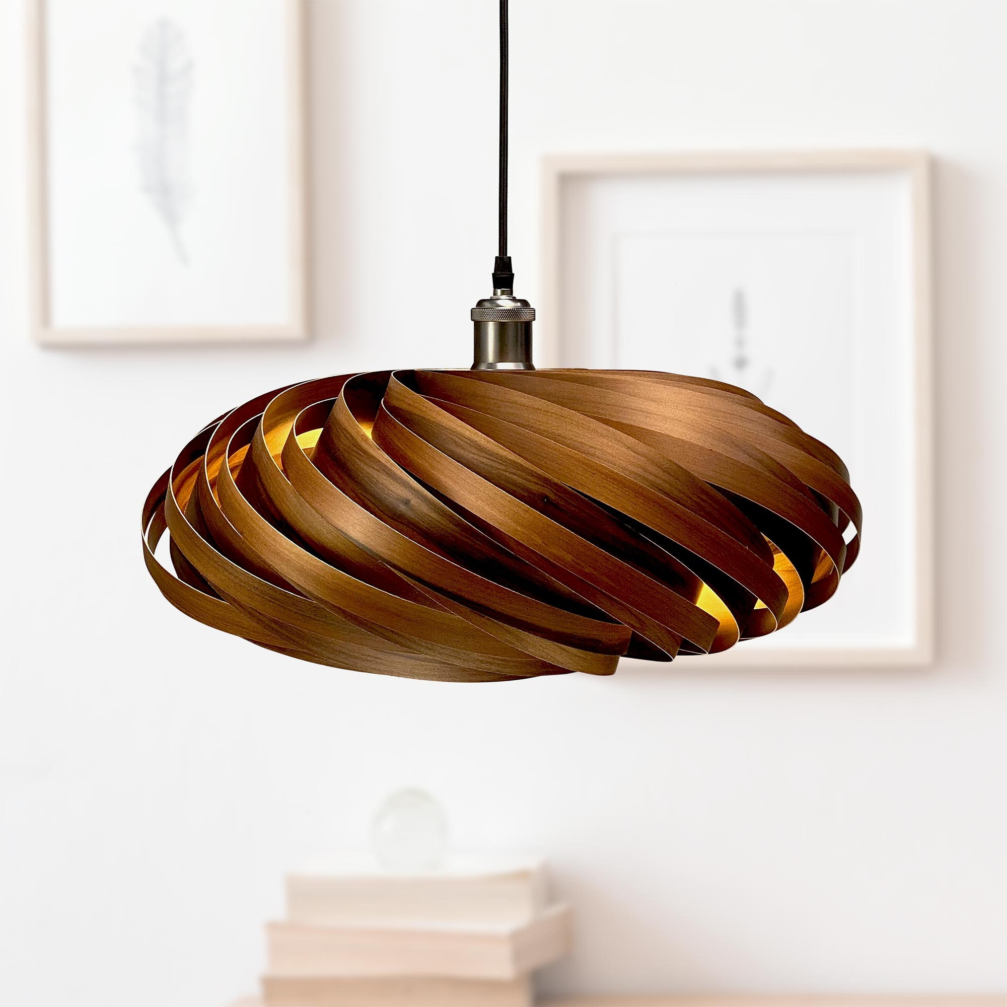 Hängelampe über dem Esszimmertisch. Handgefertigte Holzlampe | Etsy