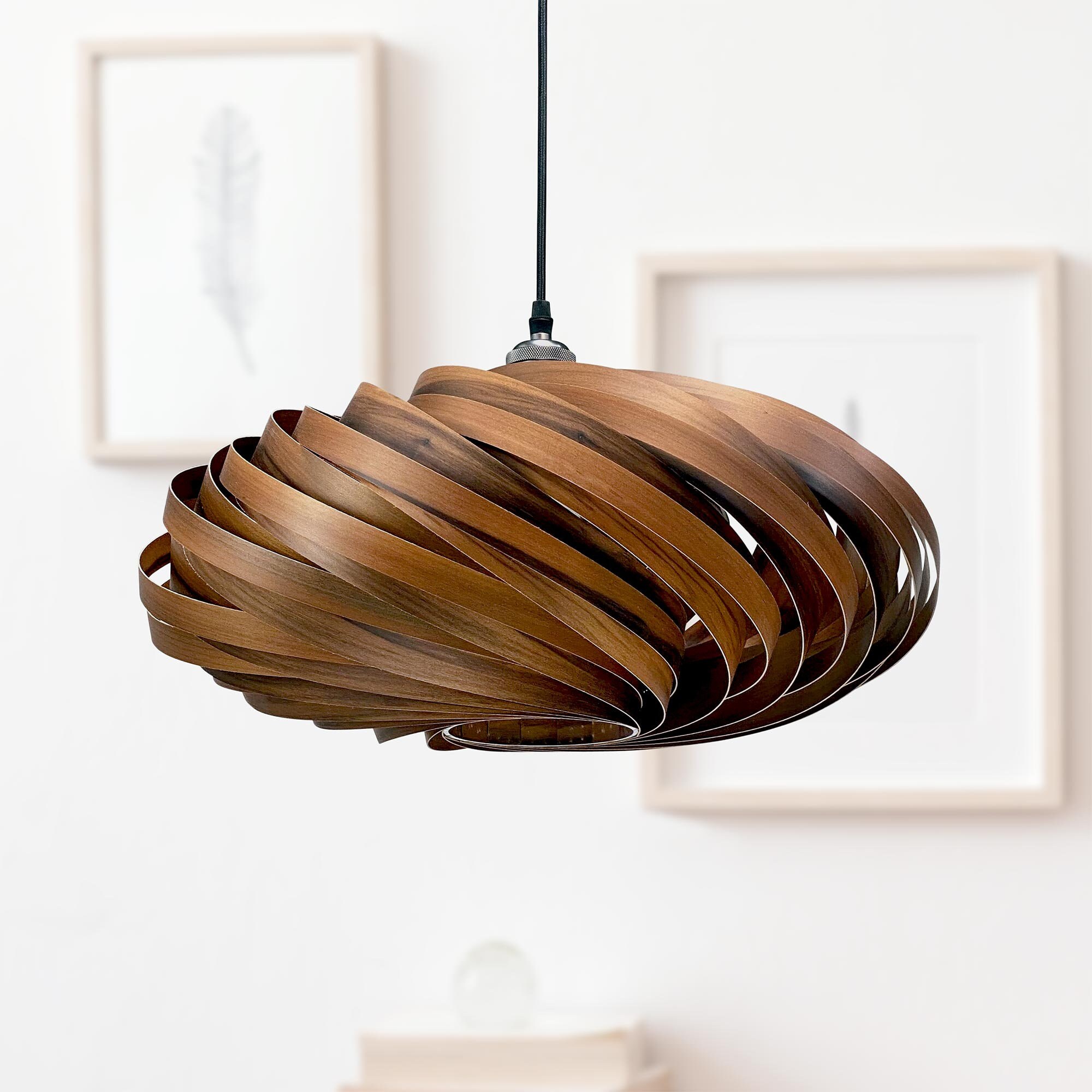 Hängelampe über dem Esszimmertisch. Handgefertigte Holzlampe | Etsy