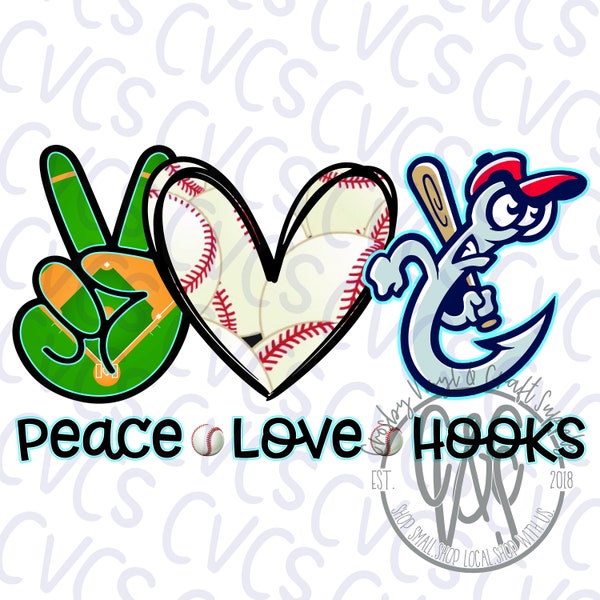 Peace Love Hooks PNG File