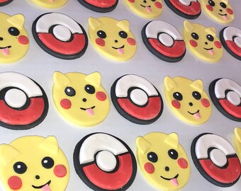 12 Fondant Pokemon Cupcake Toppers