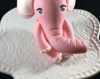 Pink Elephant Cake Topper