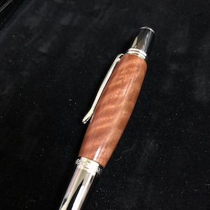 Curly Eucalyptus, Hand-Crafted Wood Pen, Platinum Finished fittings, Great gift, Unique