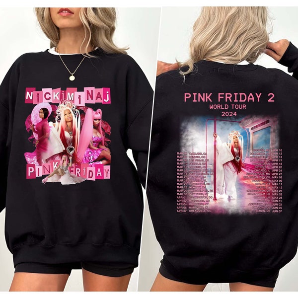 Vintage Nicki Minaj Pink Friday 2 Tour  PNG, Nicki Minaj World Tour 2024 PNG ,Pink Friday 2 PNG, Gag City Shirt Design,Gift For Fans