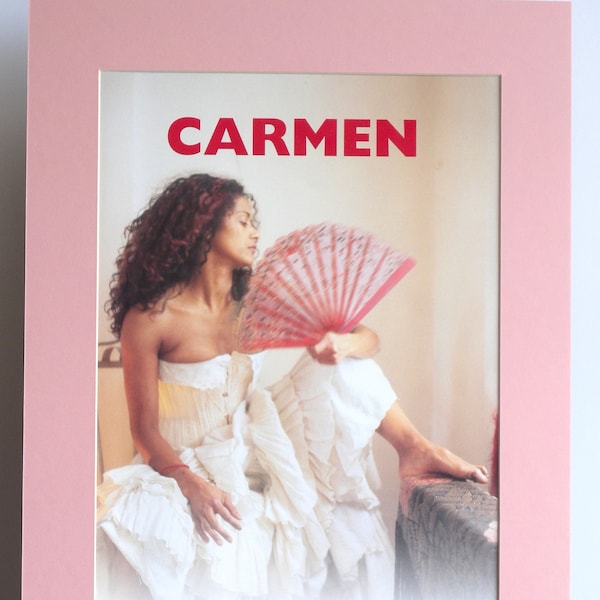 Carmen, Opera programme cover, 2002. Mounted and ready to frame. Opera wall decor. Bizet. Opera memorabilia. Opera ephemera.