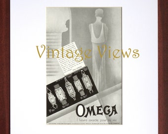 OMEGA 1930's Original Poster - French Illustration Magazine