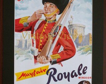 Mayfair Royale Windsor Toffees and Chocolates, genuine original vintage magazine advertisement, 1953. Mounted and ready to frame.