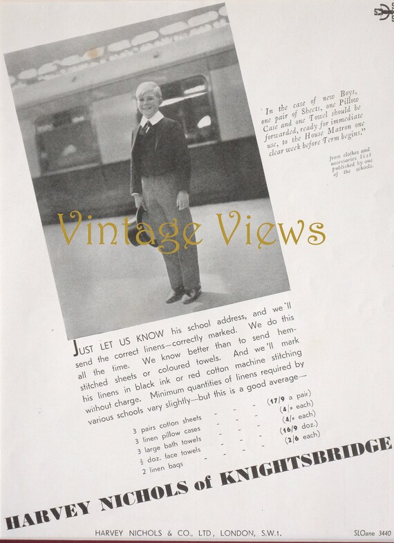 Harvey Nichols of Knightsbridge, London, Genuine Original Vintage