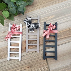 Tiered Tray Ladder,  Tiered Tray Decor, Any Occasion Tray Decor, Mini Ladder 1/8” Thickness, Painted Ladder, Ribbon Ladder, Small Ladder