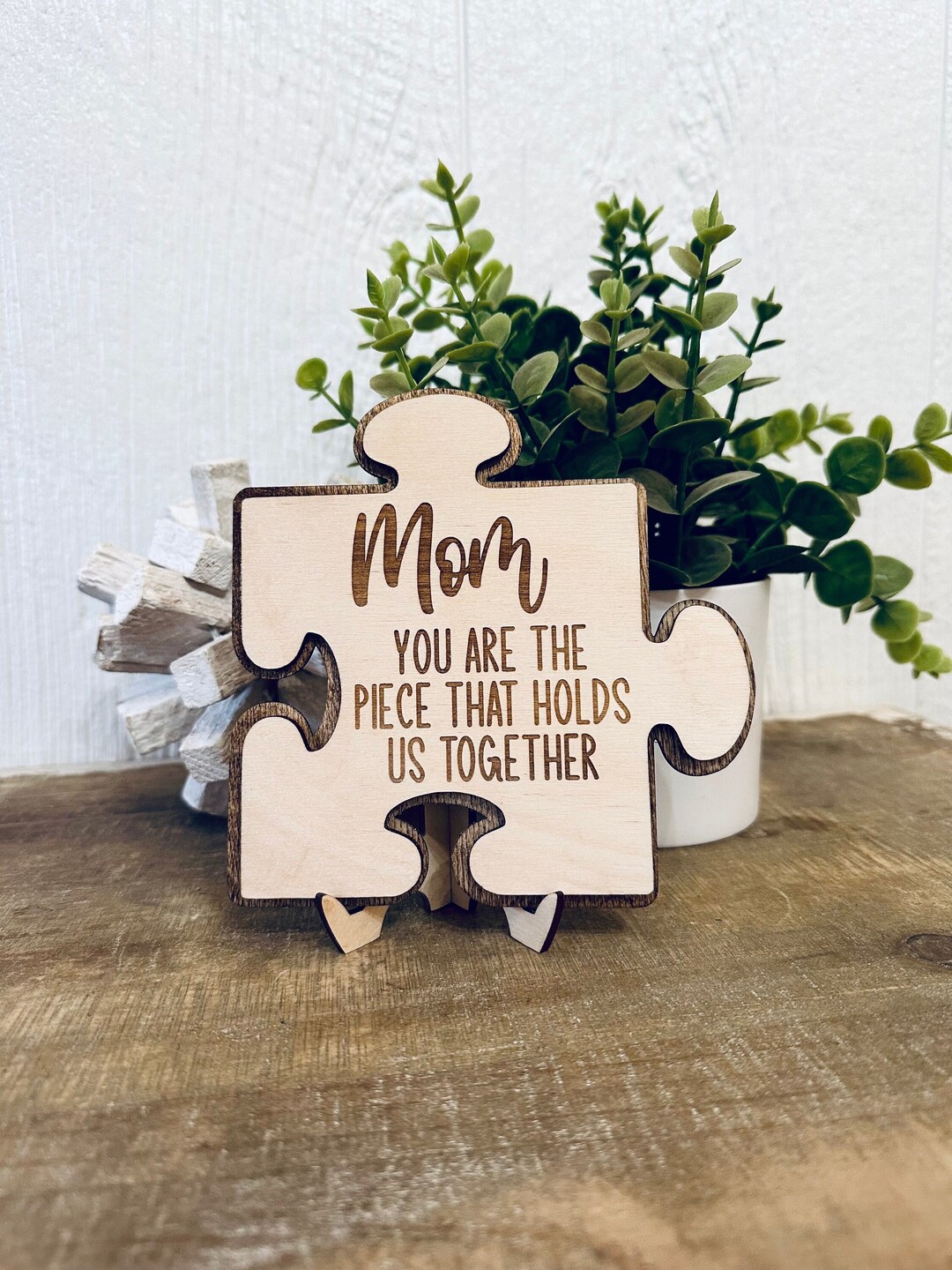 Puzzle Piece Mom Sign, Mother's Day Puzzle Piece, Mom Puzzle Piece Name