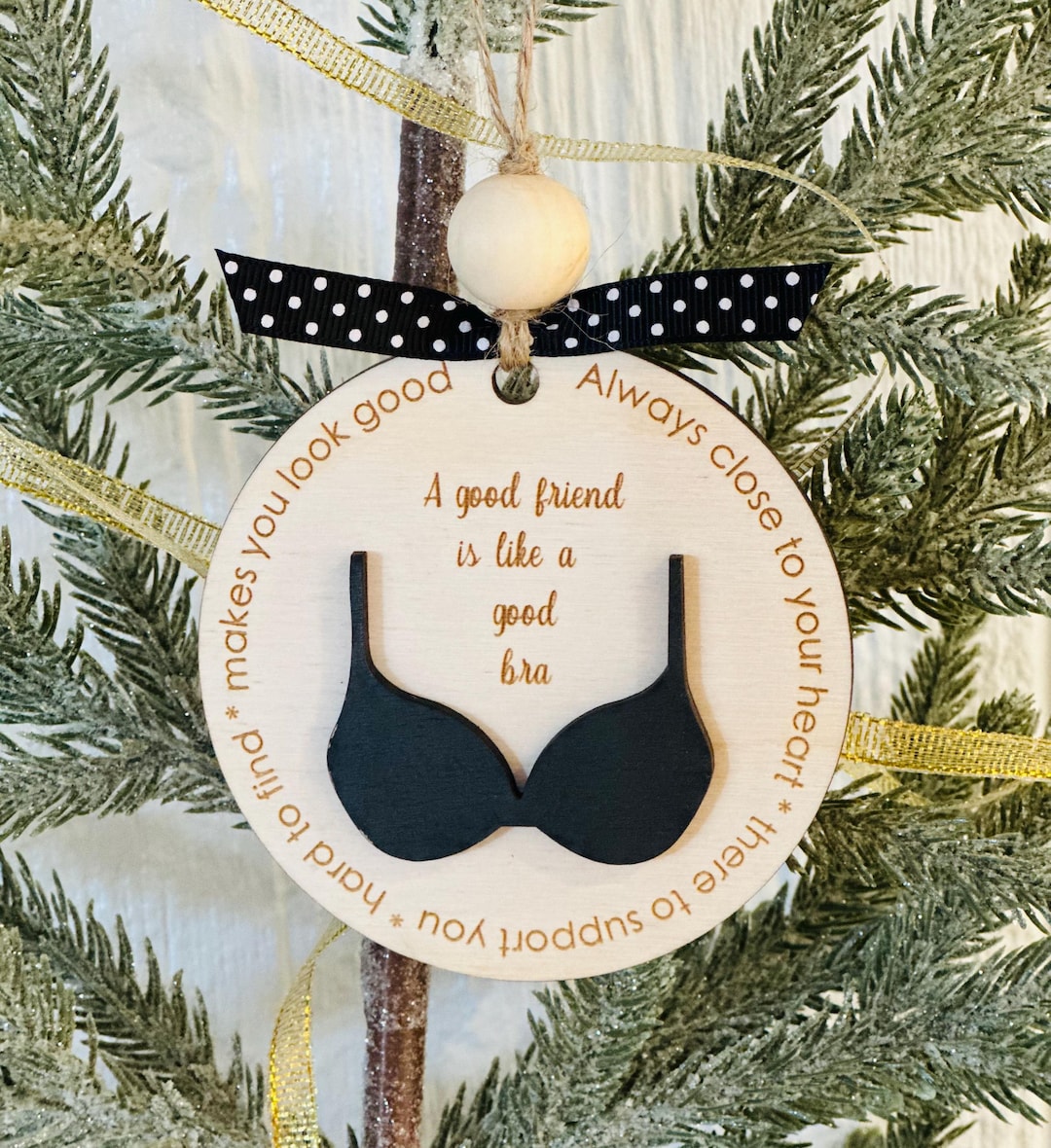 Good Friend is Like A Good Bra, Best Friend Ornaments, Friendship