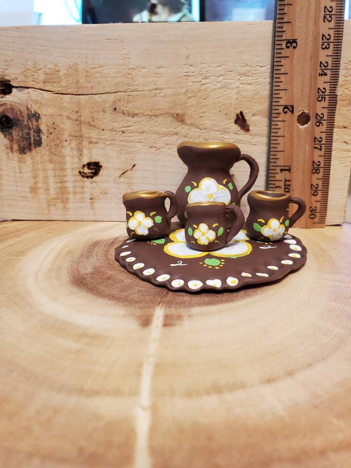 Miniature Mexican Folk Art Tea Set - Etsy