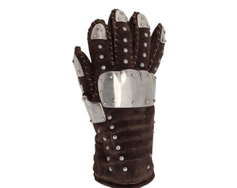 Visby Gauntlets type 3 - Gloves  - Mittens - Hand Armor - Arm Protection - Medieval Knight European Armour for HMB HEMA by Age of Craft