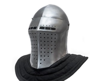 Bascinet Spoleto - Medieval Helmet - Movable Visor - European Armour for HMB Buhurt by Age of Craft