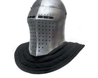 Bascinet Spoleto Helmet Movable Visor Medieval Helmet Hema Helmet Hmb Helmet Buhurt Helmet SCA Helmet IMCF Helmet ACL Helmet Larp Helmet