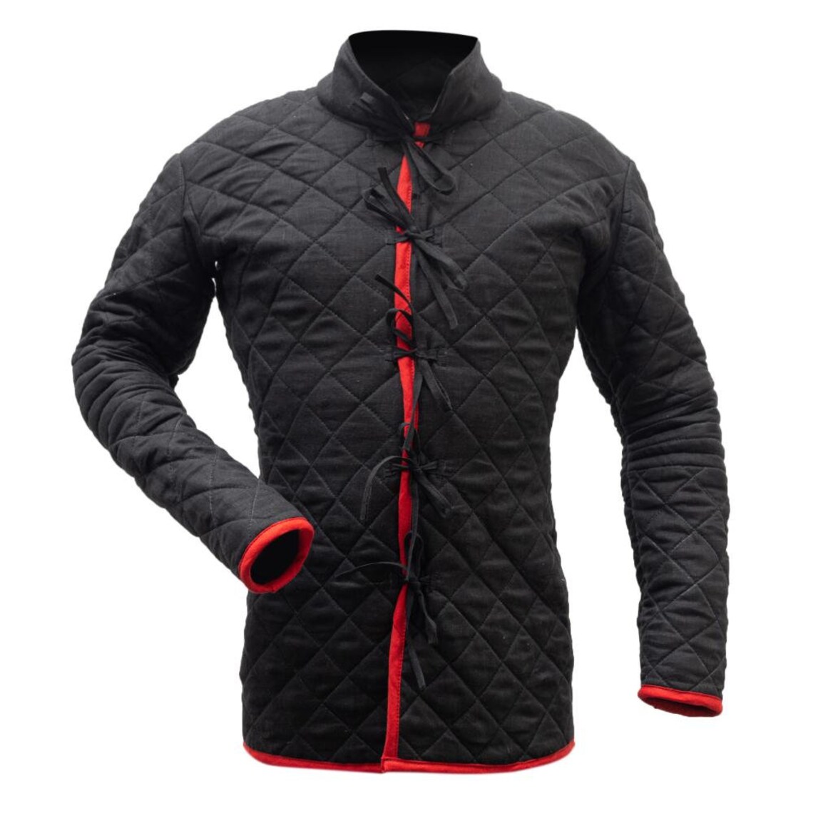 Sca Jacket Gambeson With Red Trim Padded Jacket Padded Armor Clothing Under Armor ...