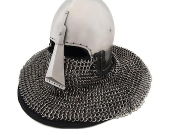 Nasal Bascinet Helmet Movable Visor Medieval Helmet Hema Helmet Hmb Helmet Buhurt Helmet SCA Helmet IMCF Helmet ACL Helmet Larp Helmet