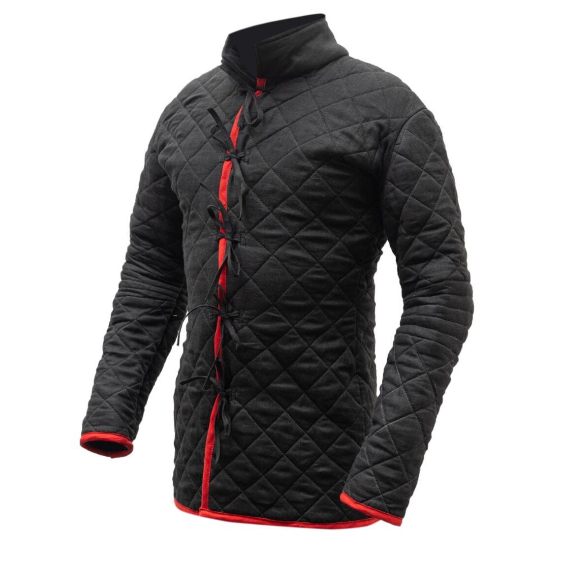 Sca Jacket Gambeson With Red Trim Padded Jacket Padded Armor Clothing Under Armor ...