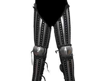 Brigandine-and-Splint Leg Protection Brigandine Leg Protection Leg Armor HEMA Armor HMB Armor Buhurt Armor SCA Armor European Armor