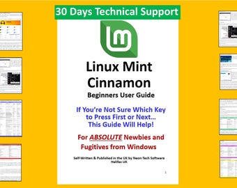"Linux Mint Cinnamon 22, 21 & 20 eBook und ""Retusche"" Anleitung für Bootfähige USB Installationen oder Windows PC's mit Linux 30 Tage Technischer Support ""Installiert""."