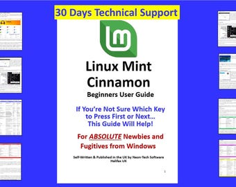 Linin Mint 22, 21 & 20 20, 21 & 20 20 Anfänger Handbuch, Schritt für Schritt Einfache Anweisungen, 30 Tage Technischer Support