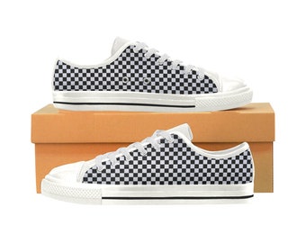 checkered sneakers