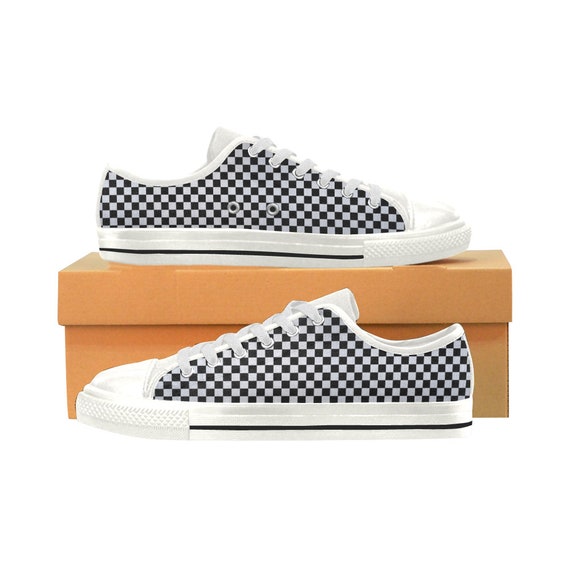 checkered canvas shoes