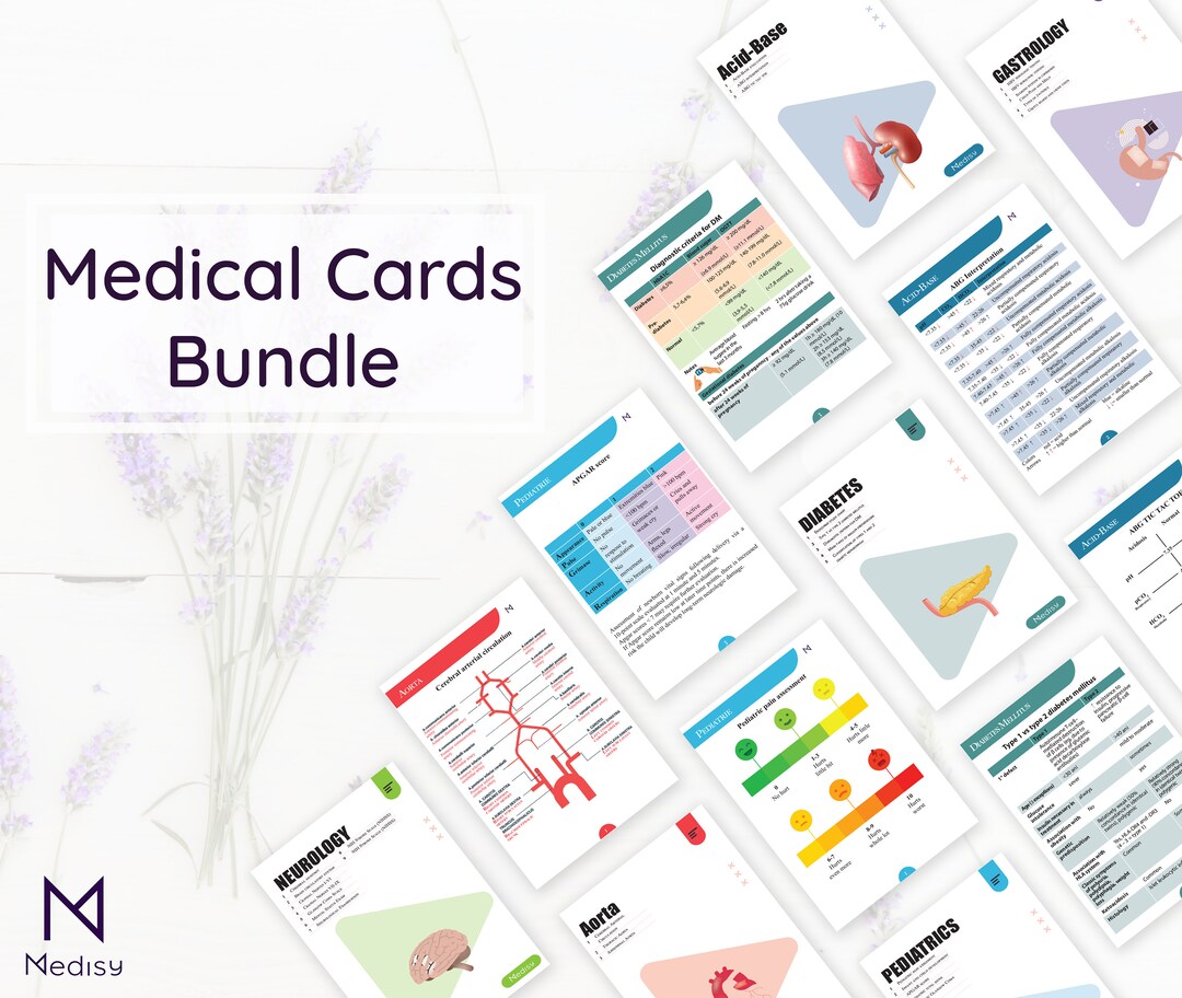 Medical Cards Bundle (digital Print) - Etsy