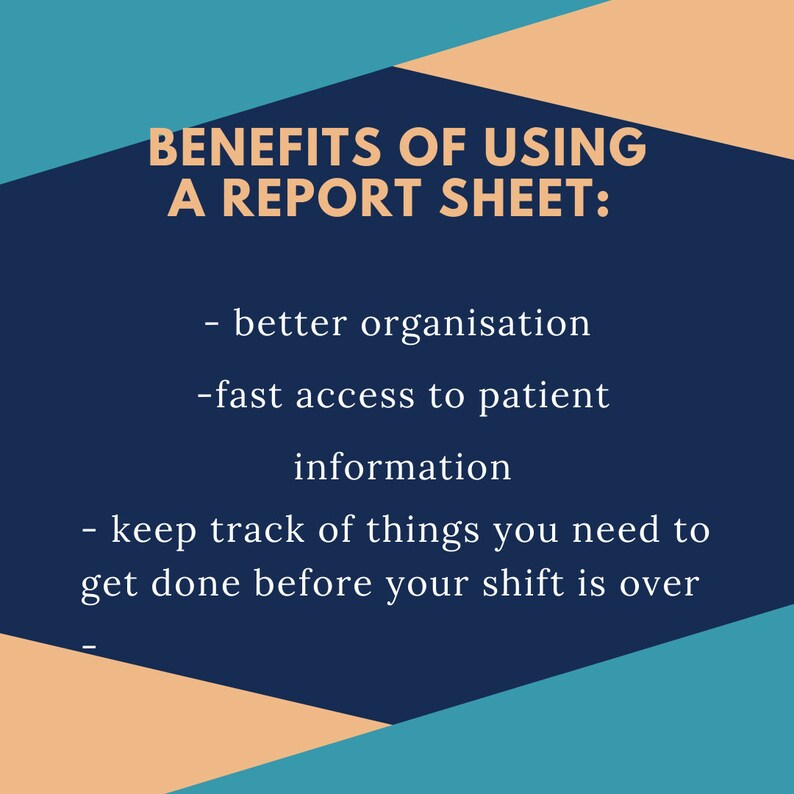 Reusable Report Sheet, Nursing Report, Nurse Brainsheet, Medsurg Etsy