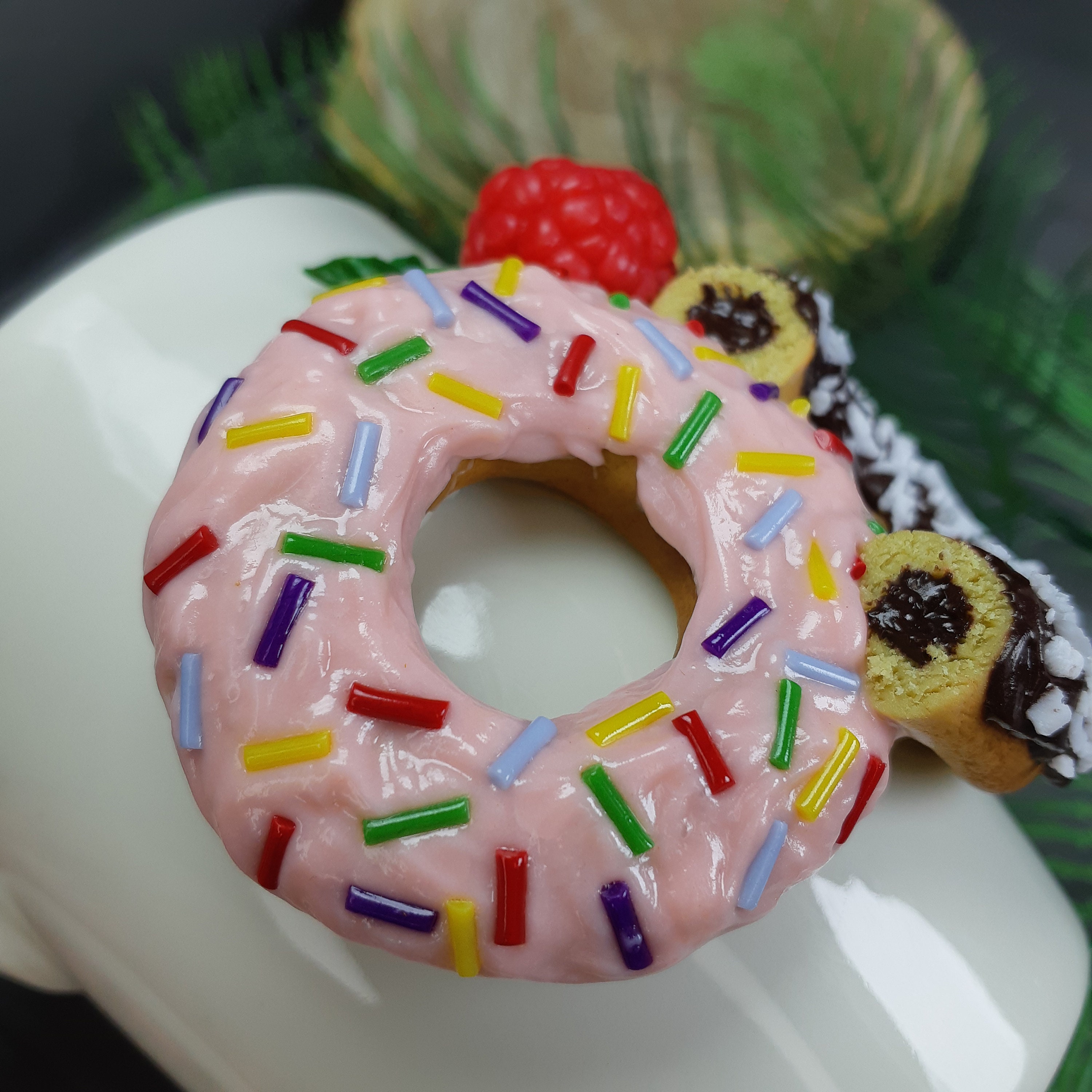 Tasse personnalisée mug gourmand trio de donuts en fimo