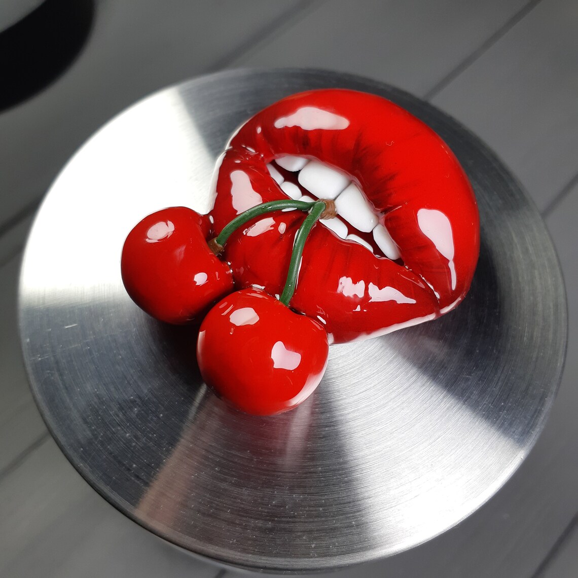 Red Lips Brooch. Polymer Clay Brooch. Clay Brooch. Polymer Etsy