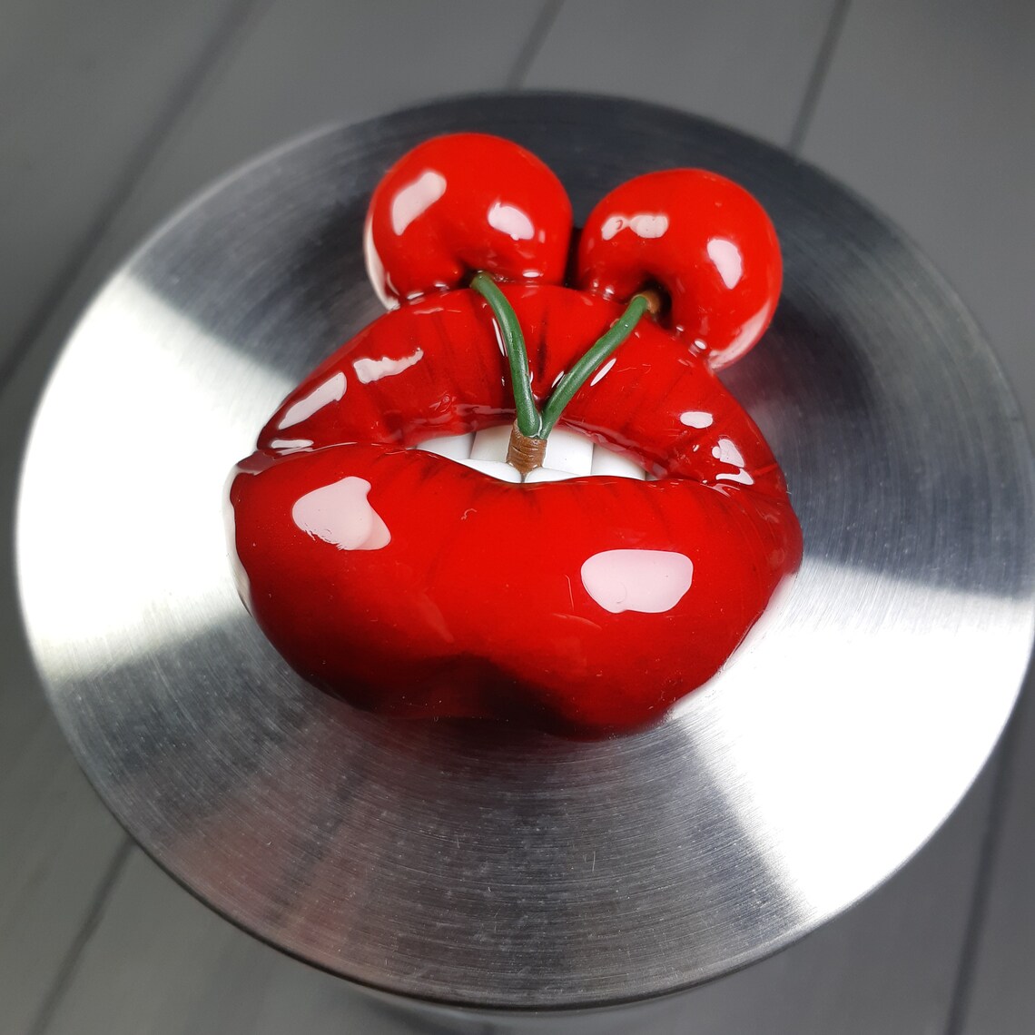 Red Lips Brooch. Polymer Clay Brooch. Clay Brooch. Polymer - Etsy