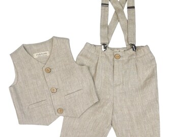 Baby Boys Linen Pants and Vest set for your  Special Occasions