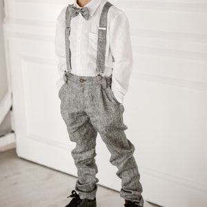 Boys grey linen pants outlet