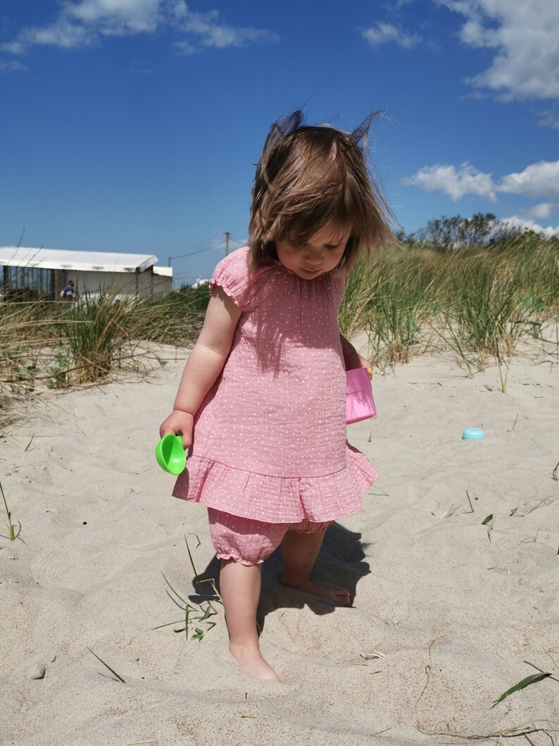 Cotton Dress . Muslin Dress Baby Girl Dress Double Gauze tunic