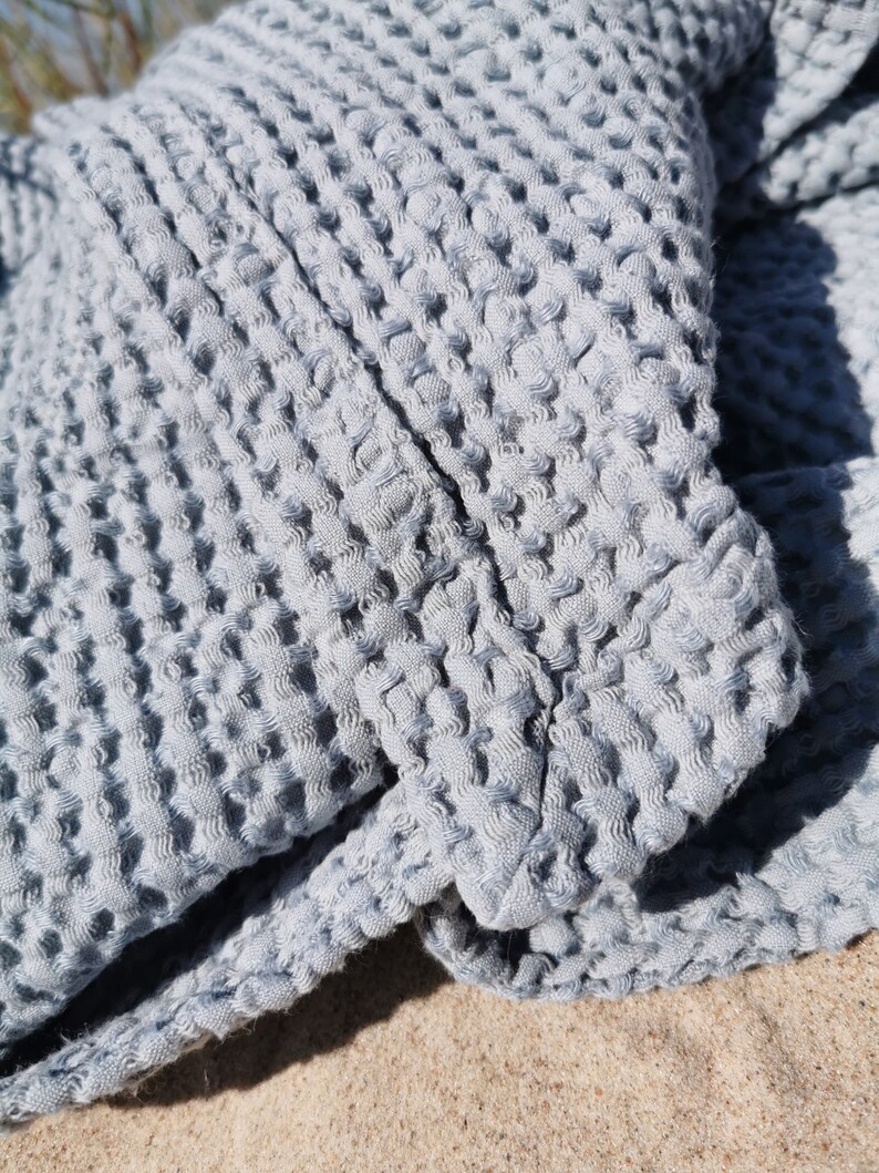 Linen waffle blanket Baby blanket Linen throw blanket Etsy
