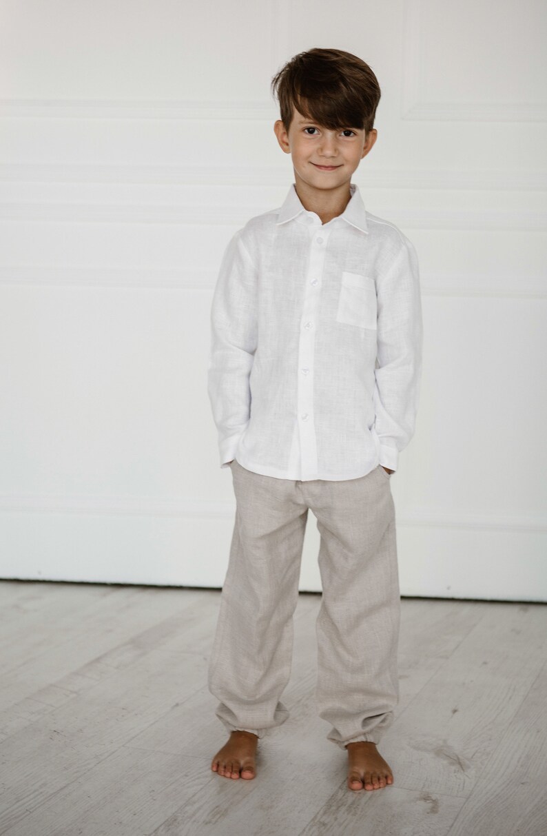 Boys Linen Pants Boy's Linen Outfit Linen Pants for Kids Etsy
