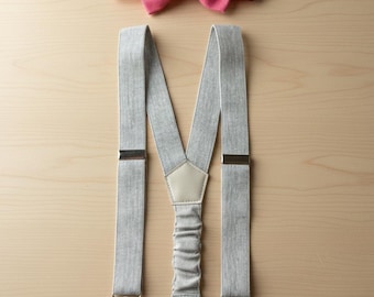 Linen Bow Tie, Suspenders