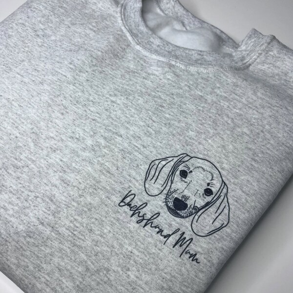 Personalised Dog Mum Sweater - 3 colours - 5 sizes - PERFECT GIFT for yourself or a loved one - Dog Dad - 100 breeds - Dog Face - Sketch