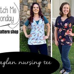 Raglan Nursing Tee --PDF SEWING PATTERN--