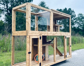 Kitty Condo | Cat House | Catio | Small Animal Cage | Rabbit + Bunny Hutch | Guinea Pig + Hamster | Ferret Cage | Custom Crate