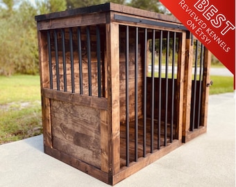Dog Kennel // FREE SHIPPING // Farmhouse Dog Kennel // Dog Crate // Dog Furniture // Rustic Dog Kennel // Tv Stand // Indoor Dog House