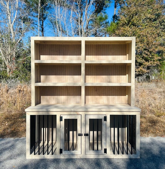 Dog Kennel Hutch Shelving FREE SHIPPING Buffet Table Crate Furniture Rustic Indoor Dog House Etsy Canada