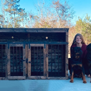Entertainment Center Dog Kennel | FREE SHIPPING | Farmhouse Dog Kennel | Dog Crate | Rustic Dog Kennel | Tv Stand | Custom Furniture